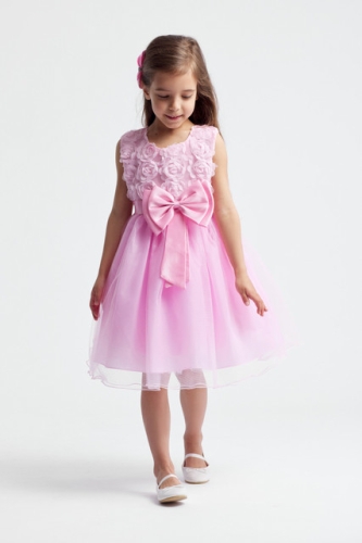 Feestjurk kind Floria roze