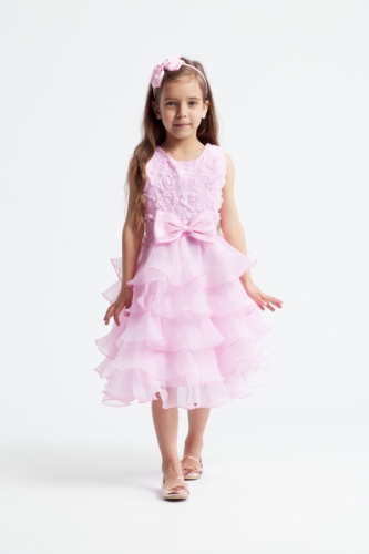 Feestjurk kind Elodie roze