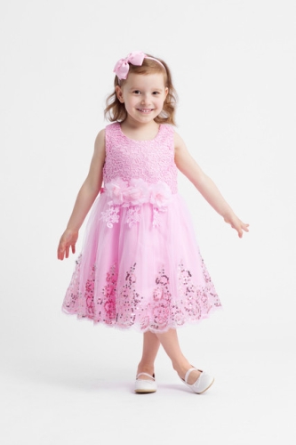 Feestjurk kind Amy roze