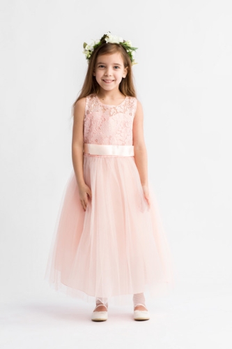 Feestjurk kind Margaret roze