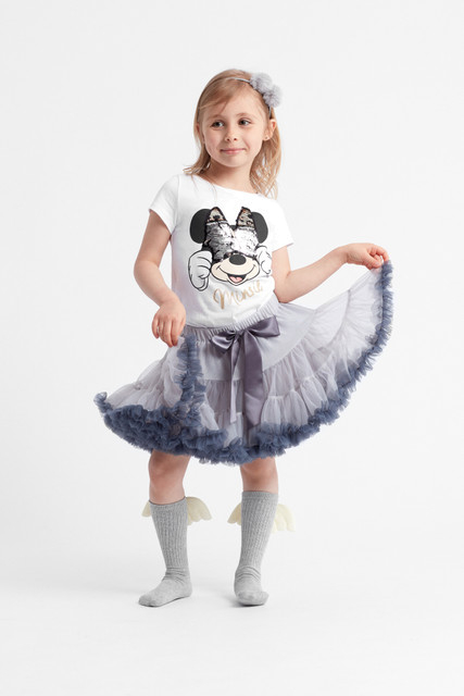 rok voor meisjes Pettiskirt grijze mix