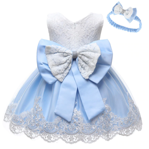 Feestjurk baby Rosie blauw