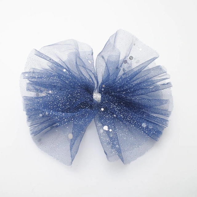 Haarspeld voor meisje tule blauw