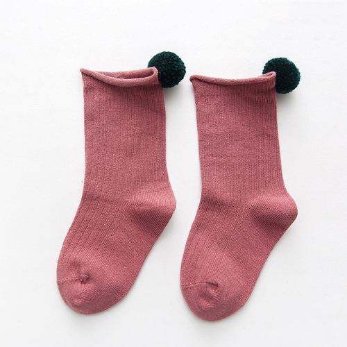 Sokken met pompon roze