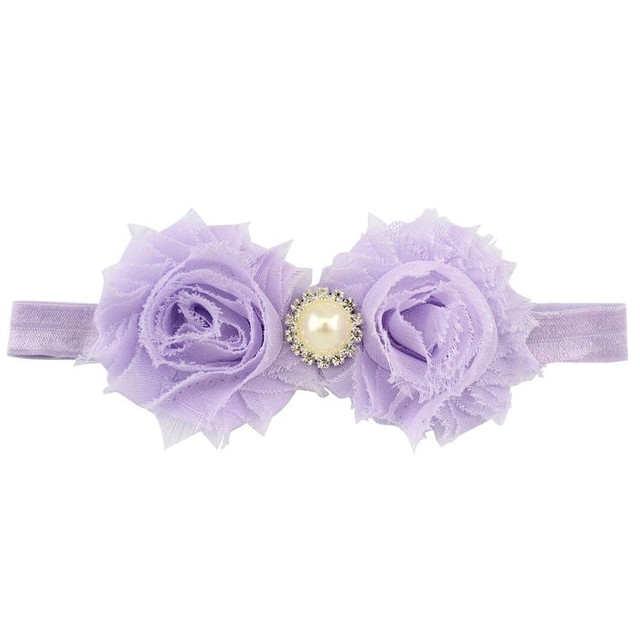 Hoofdband voor een kind elastische tule paars