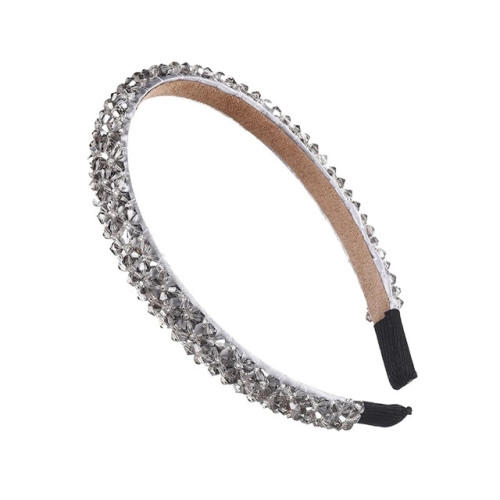 Haarband met kristallen zilver