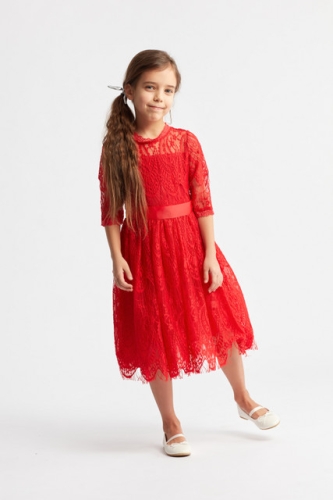Feestjurk kind Bohemia rood