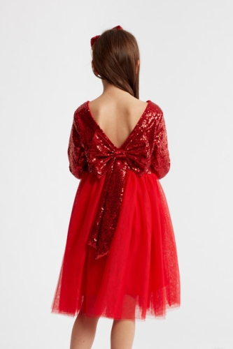 Feestjurk kind Ana rood