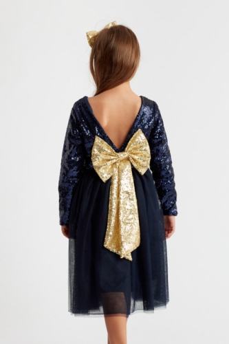 Feestjurk kind Ana blauw II