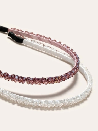 Haarband voor meisjes met kristallen roze S