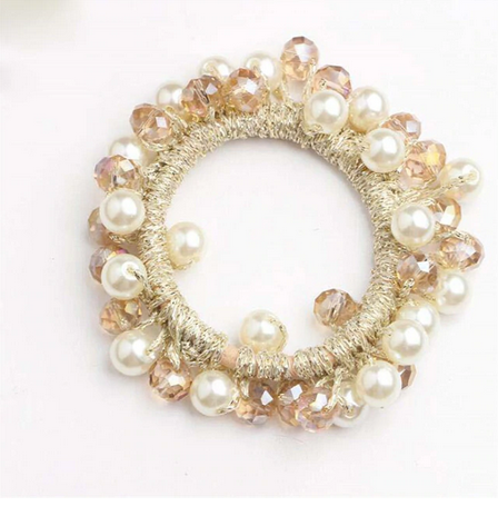 Haaraccessoires meisjes met parels goud