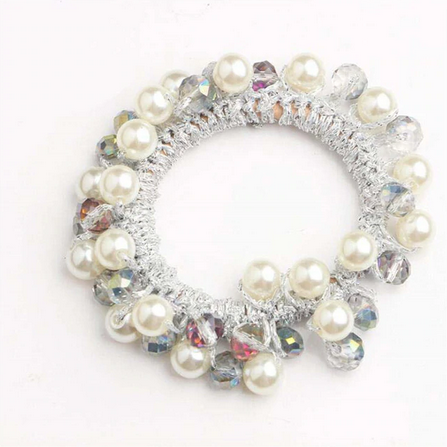 Haaraccessoires meisjes met parels zilver