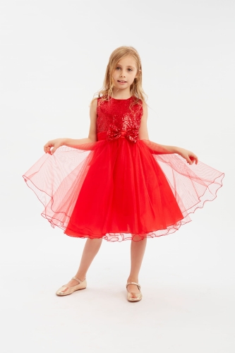 Feestjurk kind Bianka rood 