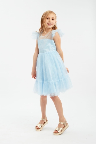 Feestjurk kind Ornella blauw