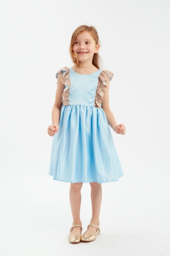 Feestjurk kind Capri blauw