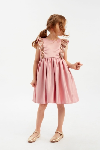 Feestjurk kind Capri roze