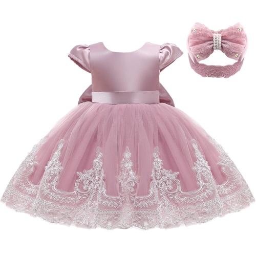 Feestjurk baby Paloma poederroze