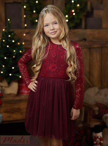 Kinderjurk Jasmina bourgondische 