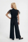 Blair jumpsuit detail, tule mouwen en knopen voorkant, meisjes feestkleding