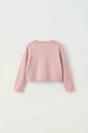 Malena roze bolero detail, zachte stof en mouwen, meisjes feestaccessoire