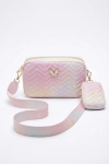 roze elegante meisjes tas met vlinder, gewatteerde stof, Communie accessoire, zoyafashion.be