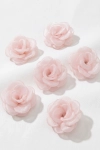 set 6 roze organza haarspeldjes voor meisjes, Communie haar accessoire, zoyafashion.be