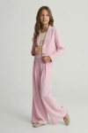 set Emi roze detail, tule mouwen en geborduurde rok, tiener feestkledij
